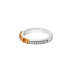 Hot Citrine Stacking Ring Two-Tone