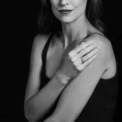 Cheap Citrine Stacking Ring With Diamonds Two-Tone