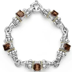 Cheap Classic Smokey Quartz Bracelet Two-Tone