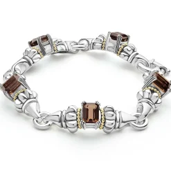 Cheap Classic Smokey Quartz Bracelet Two-Tone