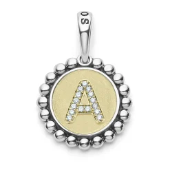 Shop Diamond A Initial Charm Two-Tone