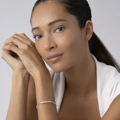 Flash Sale Diamond Beaded Bracelet Silver