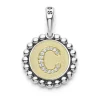 New Diamond C Initial Charm Two-Tone