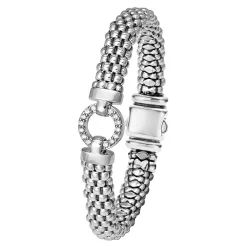 Best Sale Diamond Circle Caviar Bracelet | 9Mm Silver