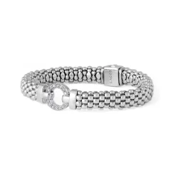 Best Sale Diamond Circle Caviar Bracelet | 9Mm Silver