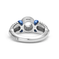 Sale Diamond Circle Caviar Ring Silver