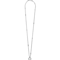 Hot Diamond Circle Pendant Necklace Silver