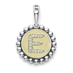 Shop Diamond E Initial Charm Two-Tone