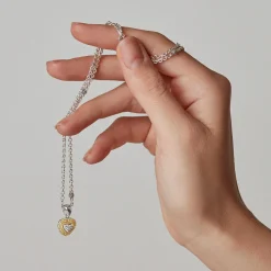 Flash Sale Diamond Heart Necklace Gold