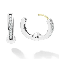 Shop Diamond Huggie Earrings Diamonds