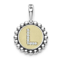 Fashion Diamond L Initial Charm Diamonds