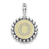 Best Sale Diamond O Initial Charm Two-Tone
