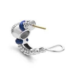 New Diamond Oval Ceramic Hoop Earrings Diamonds