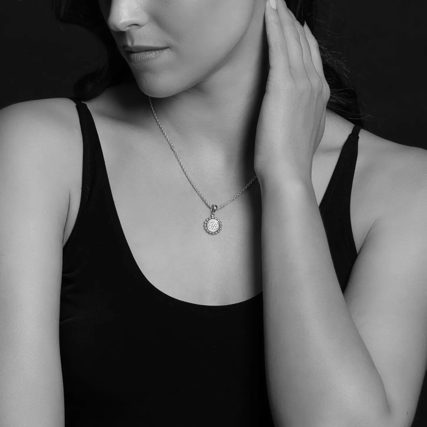 Clearance Diamond Pendant Necklace Silver