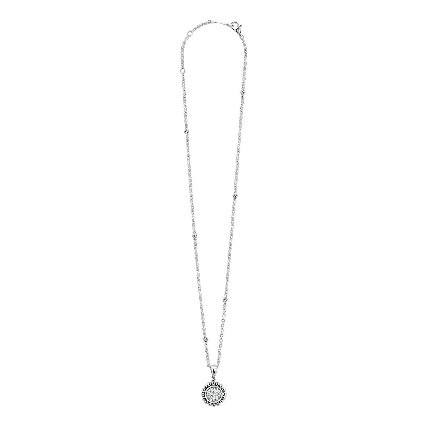 Clearance Diamond Pendant Necklace Silver