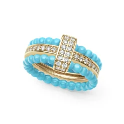 Cheap Diamond Stacking Ring Set Gold