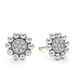 New Diamond Stud Earrings Silver