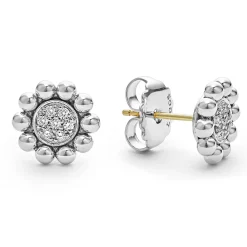 New Diamond Stud Earrings Silver
