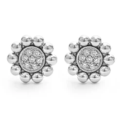 New Diamond Stud Earrings Silver