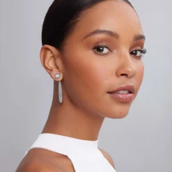 New Diamond Stud Earrings Silver