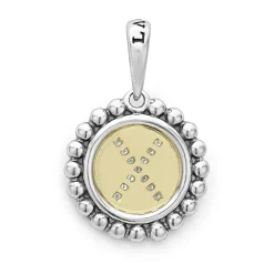 Fashion Diamond X Initial Charm Two-Tone