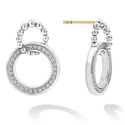 Fashion Double Circle Diamond Caviar Earrings Diamonds