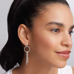 Shop Double Station Linear Drop Earrings Drop Earrings