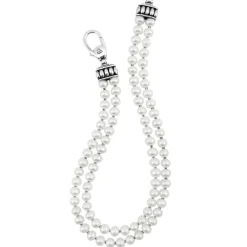 Fashion Double Strand Pearl Necklace Silver