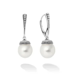 Sale Drop Pearl Earrings Silver