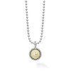 Clearance E Initial Charm Necklace Two-Tone