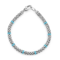 Best Eight Ceramic Station Beaded Bracelet | 5Mm Silver