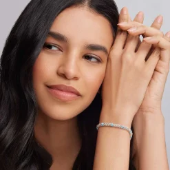 Best Eight Ceramic Station Beaded Bracelet | 5Mm Silver