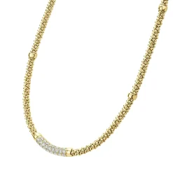 Best Eight Gold Station Diamond Caviar Necklace Diamonds