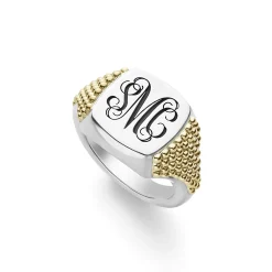 Outlet Exclusive Signet Ring Two-Tone