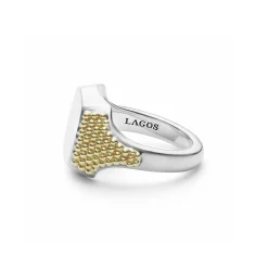 Outlet Exclusive Signet Ring Two-Tone