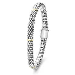 Discount Five Gold Station Caviar Bracelet | 6Mm Two-Tone