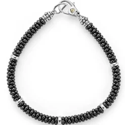 Best Five Silver Station Ceramic Bracelet | 5Mm Caviar Bracelets