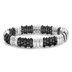 Clearance Five Station Ceramic Diamond Bracelet | 9Mm Diamonds