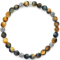 Shop Five Station Silver Tigereye Bead Bracelet Gemstones