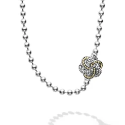 Cheap Five Station Two-Tone Love Knot Necklace Two-Tone