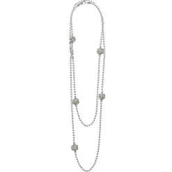 Cheap Five Station Two-Tone Love Knot Necklace Two-Tone