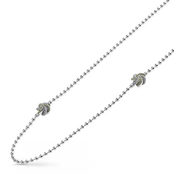 Cheap Five Station Two-Tone Love Knot Necklace Two-Tone