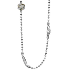 Cheap Five Station Two-Tone Love Knot Necklace Two-Tone