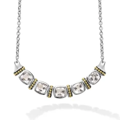 Shop Five Station White Topaz Necklace Gemstones