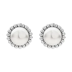 Cheap Fluted Pearl Stud Earrings Pearl
