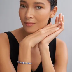 Fashion Four Station Diamond Caviar Bracelet | 6Mm Diamonds