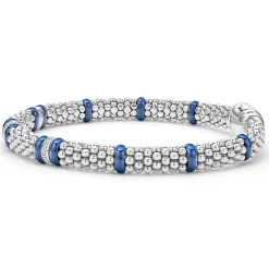 Fashion Four Station Diamond Caviar Bracelet | 6Mm Diamonds