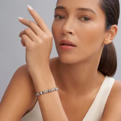 Fashion Four Station Diamond Caviar Bracelet | 6Mm Diamonds