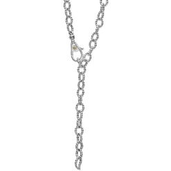Store Four Station Two-Tone Love Knot Necklace Two-Tone