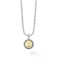 Outlet G Initial Charm Necklace Two-Tone